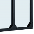 Miroir verrière 3 bandes design industriel 80X60 cm