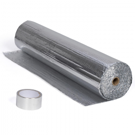 Kit d'isolation thermique à bulles 10m² double face aluminium pour multi surfaces + adhésif